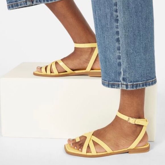 JustFab Yellow Wild & Free Sandals - Size 6.5 - Picture 5 of 16